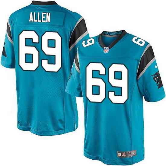 Nike Panthers #69 Jared Allen Blue Team Color Mens Stitched NFL Elite Jersey